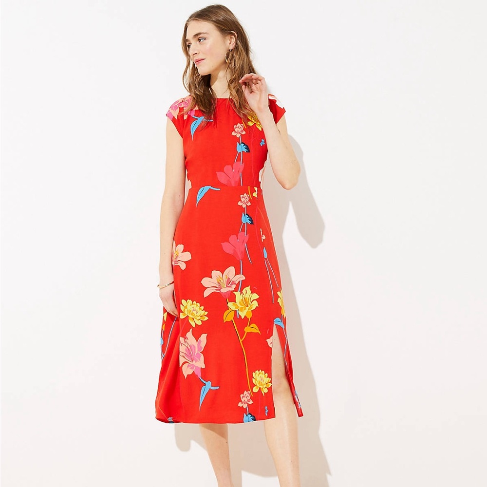 Floral Print Midi Dress